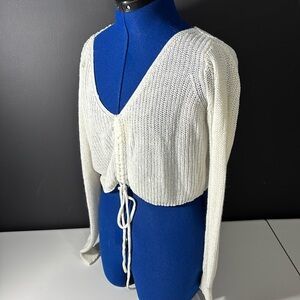 Olivaceous Crop Sweater